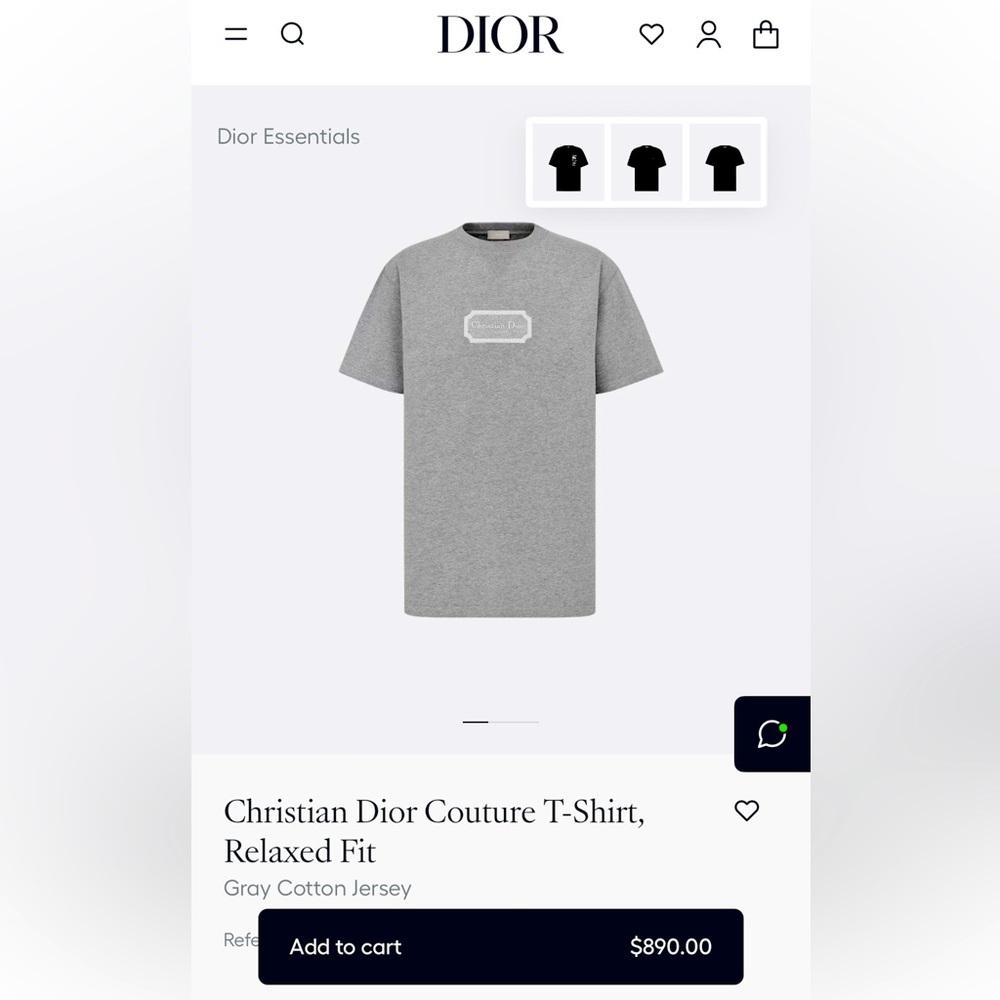 Christian Dior couture T-shirt, relaxed fit.
